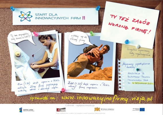 Na grafice plakat promujący program Start dla innowacyjnych firm
