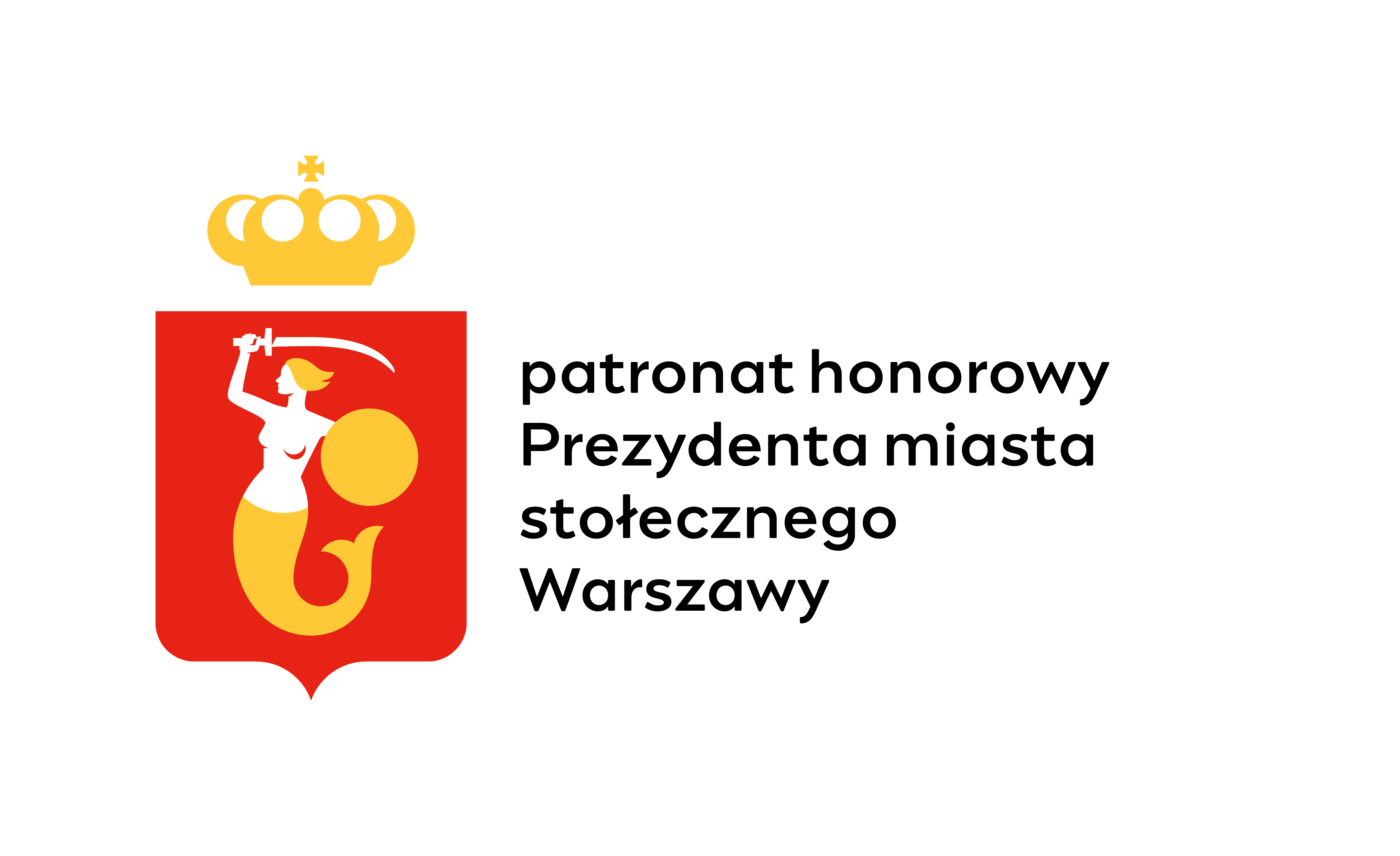 Logo patronatu honorowego Prezydenta miasta stołecznego Warszawy